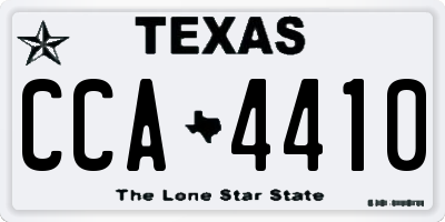 TX license plate CCA4410