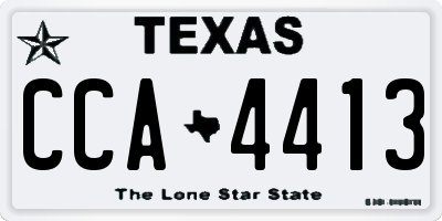 TX license plate CCA4413