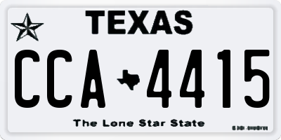 TX license plate CCA4415