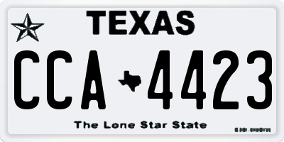 TX license plate CCA4423