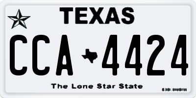 TX license plate CCA4424