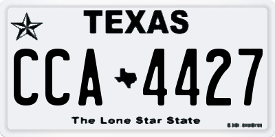 TX license plate CCA4427