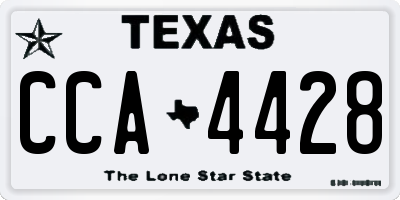 TX license plate CCA4428