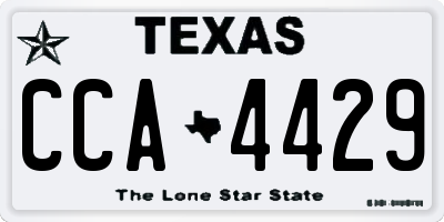TX license plate CCA4429