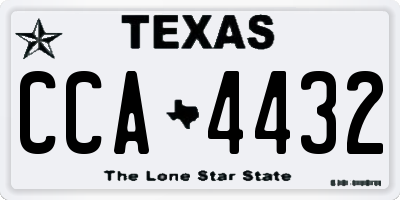 TX license plate CCA4432
