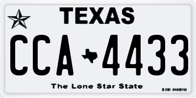 TX license plate CCA4433
