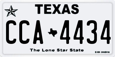 TX license plate CCA4434