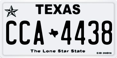 TX license plate CCA4438