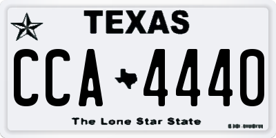 TX license plate CCA4440