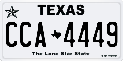 TX license plate CCA4449
