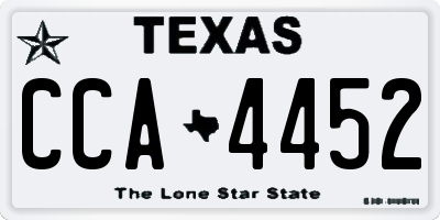 TX license plate CCA4452