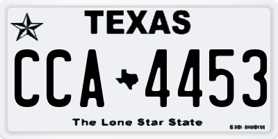 TX license plate CCA4453