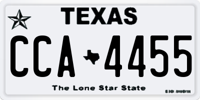 TX license plate CCA4455