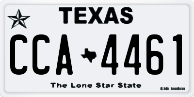 TX license plate CCA4461