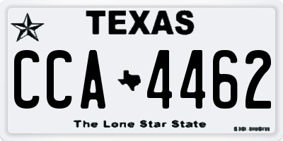TX license plate CCA4462
