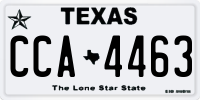 TX license plate CCA4463
