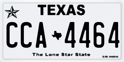 TX license plate CCA4464