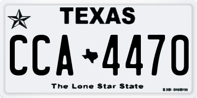 TX license plate CCA4470