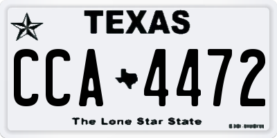 TX license plate CCA4472