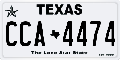 TX license plate CCA4474
