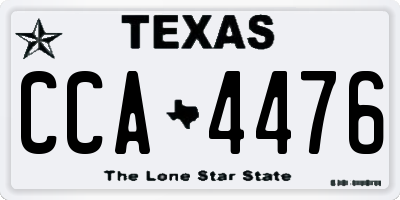 TX license plate CCA4476