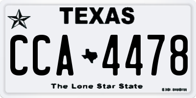 TX license plate CCA4478