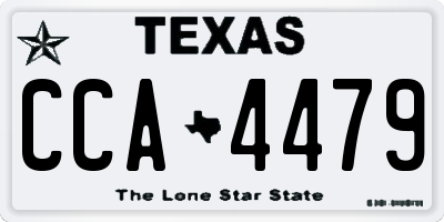 TX license plate CCA4479