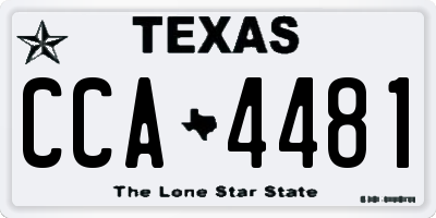 TX license plate CCA4481