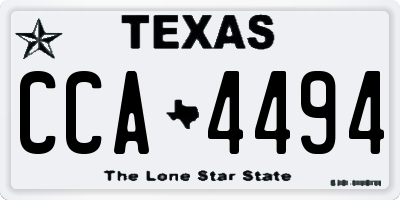 TX license plate CCA4494