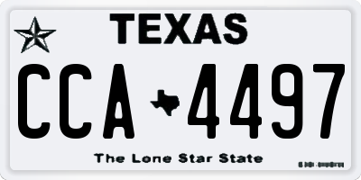 TX license plate CCA4497