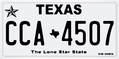 TX license plate CCA4507