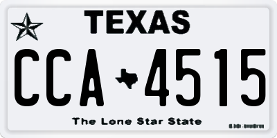 TX license plate CCA4515