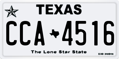 TX license plate CCA4516