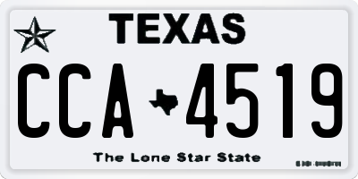 TX license plate CCA4519