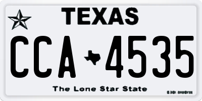 TX license plate CCA4535