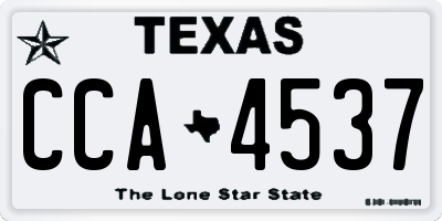 TX license plate CCA4537
