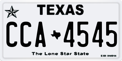 TX license plate CCA4545