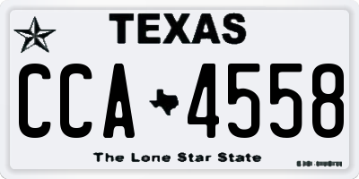 TX license plate CCA4558