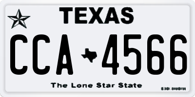 TX license plate CCA4566