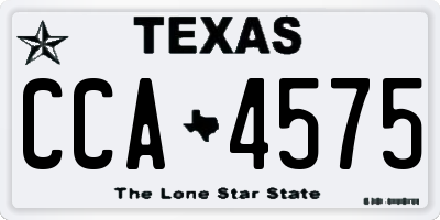 TX license plate CCA4575