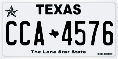 TX license plate CCA4576