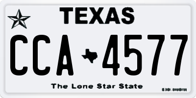 TX license plate CCA4577
