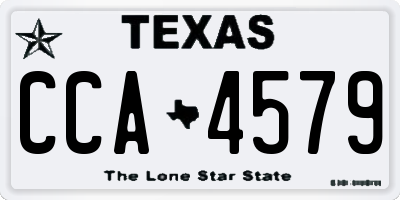 TX license plate CCA4579