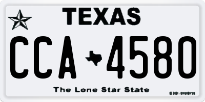 TX license plate CCA4580