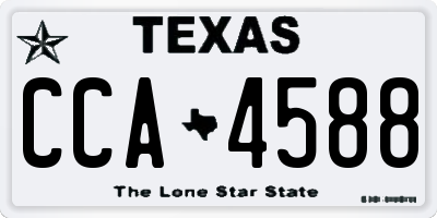 TX license plate CCA4588