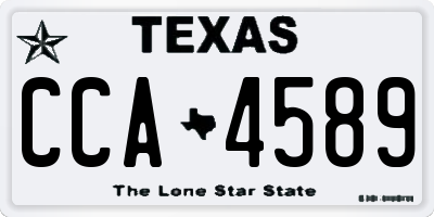 TX license plate CCA4589
