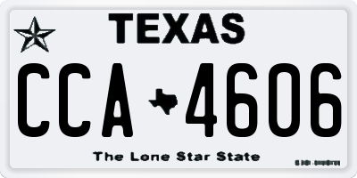 TX license plate CCA4606