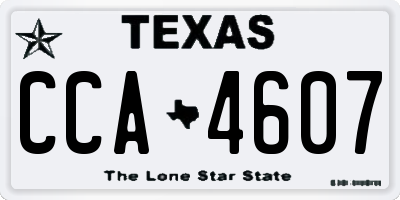 TX license plate CCA4607
