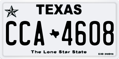 TX license plate CCA4608