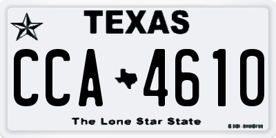 TX license plate CCA4610